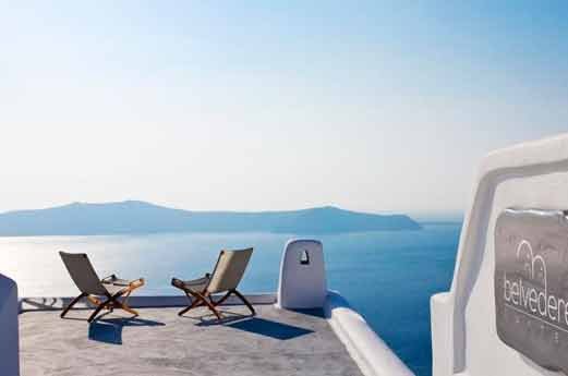 Belvedere Suites Santorini terras